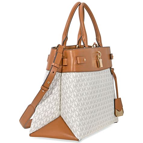 michael kors gramercy large logo debossed satchel|Gramercy Large Logo Satchel .